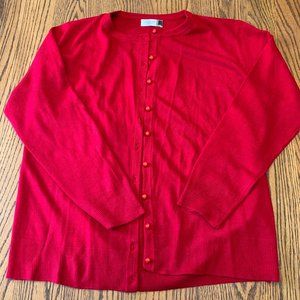 Comfortable Red Sweater with Red Buttons